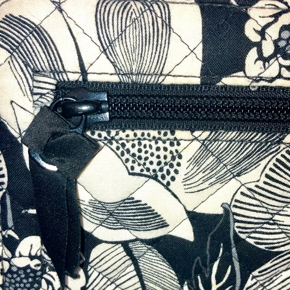 Vera Bradley Black and White Floral Wallet - Picture 5 of 12